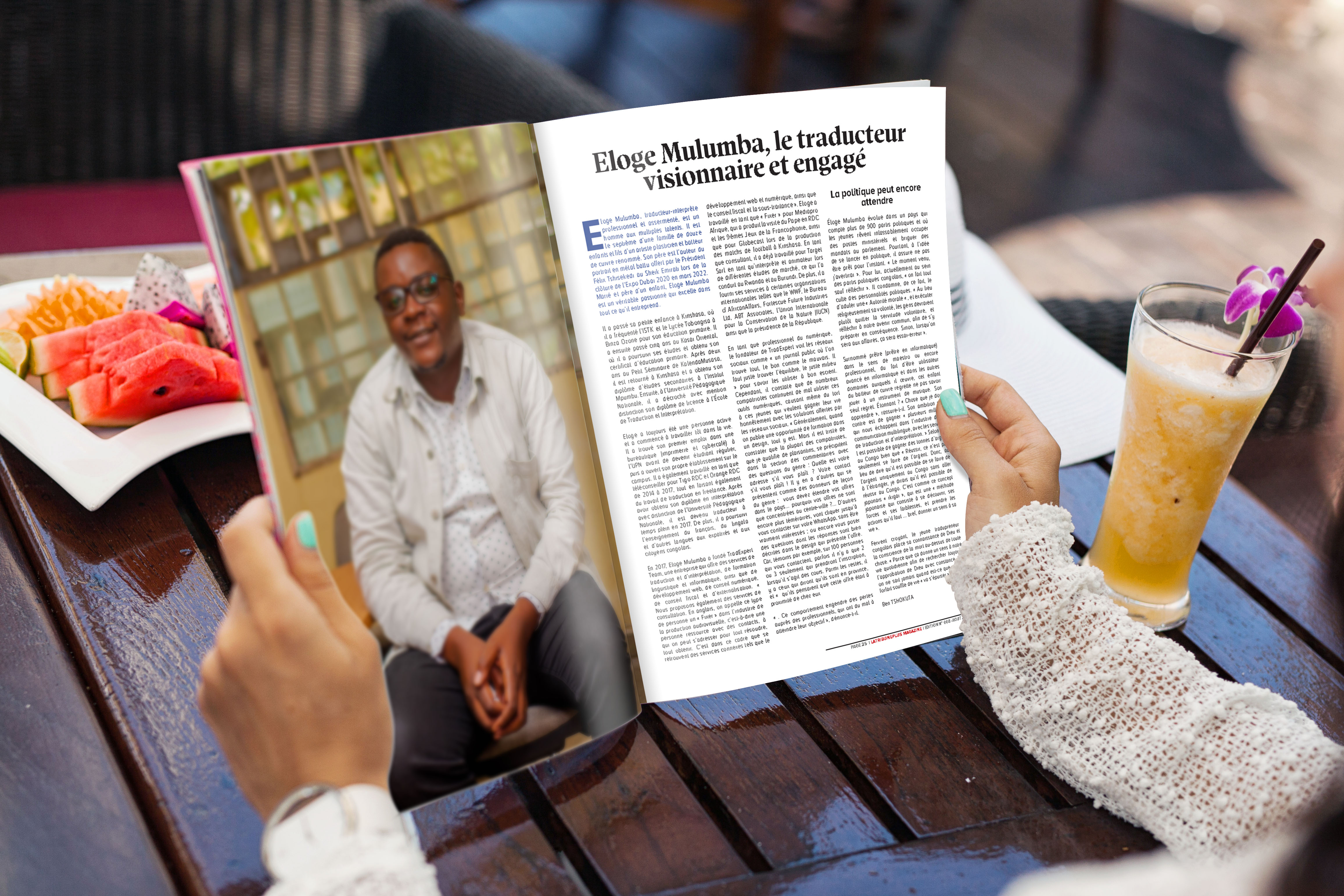 Eloge Mulumba, the visionary and dedicated translator